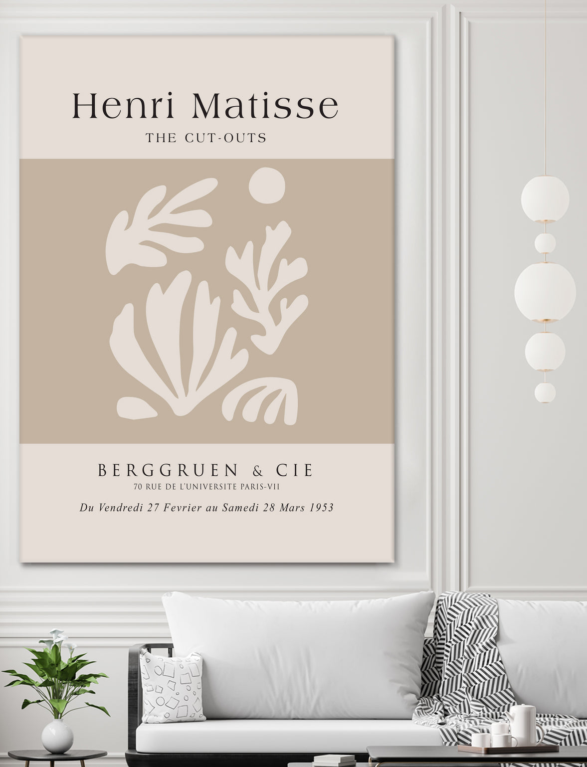 Papiers Découpés V by Clicart Studio on GIANT ART - beige mid century