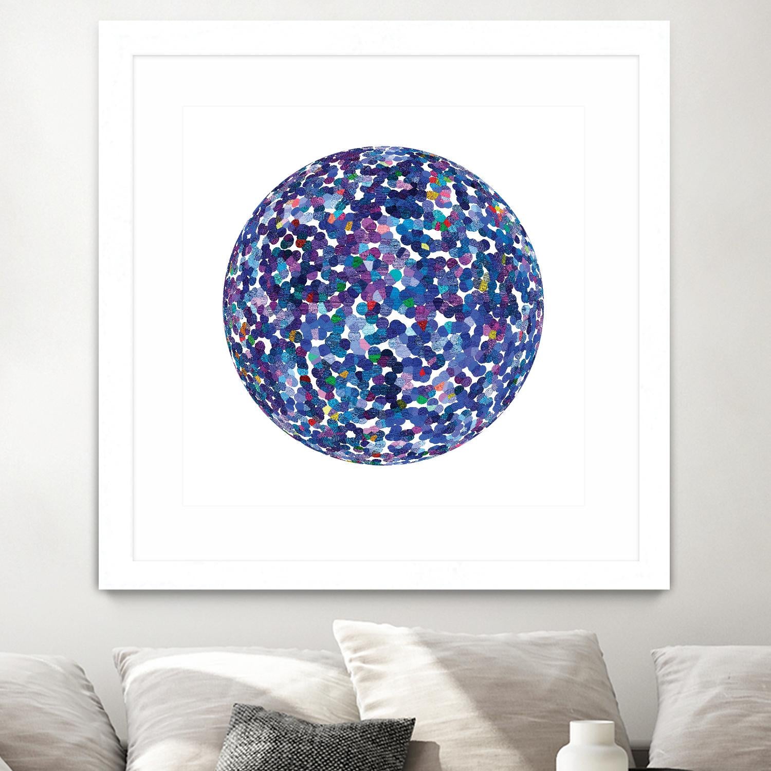 ROND - bleu by Celine Cimon on GIANT ART - blue abstract canadian artist