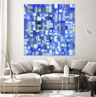 IN STAGE - chrome bleu by Celine Cimon on GIANT ART - blue abstract canadian artist