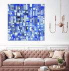 IN STAGE - chrome bleu by Celine Cimon on GIANT ART - blue abstract canadian artist