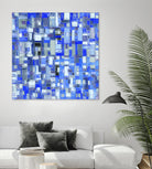 IN STAGE - chrome bleu by Celine Cimon on GIANT ART - blue abstract canadian artist