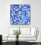 IN STAGE - chrome bleu by Celine Cimon on GIANT ART - blue abstract canadian artist