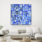 IN STAGE - chrome bleu by Celine Cimon on GIANT ART - blue abstract canadian artist