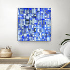 IN STAGE - chrome bleu by Celine Cimon on GIANT ART - blue abstract canadian artist