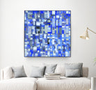 IN STAGE - chrome bleu by Celine Cimon on GIANT ART - blue abstract canadian artist