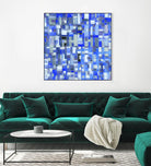IN STAGE - chrome bleu by Celine Cimon on GIANT ART - blue abstract canadian artist