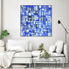 IN STAGE - chrome bleu by Celine Cimon on GIANT ART - blue abstract canadian artist