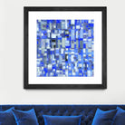 IN STAGE - chrome bleu by Celine Cimon on GIANT ART - blue abstract canadian artist