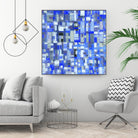 IN STAGE - chrome bleu by Celine Cimon on GIANT ART - blue abstract canadian artist