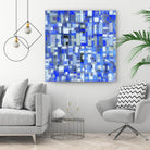 IN STAGE - chrome bleu by Celine Cimon on GIANT ART - blue abstract canadian artist