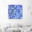 IN STAGE - chrome bleu by Celine Cimon on GIANT ART - blue abstract canadian artist