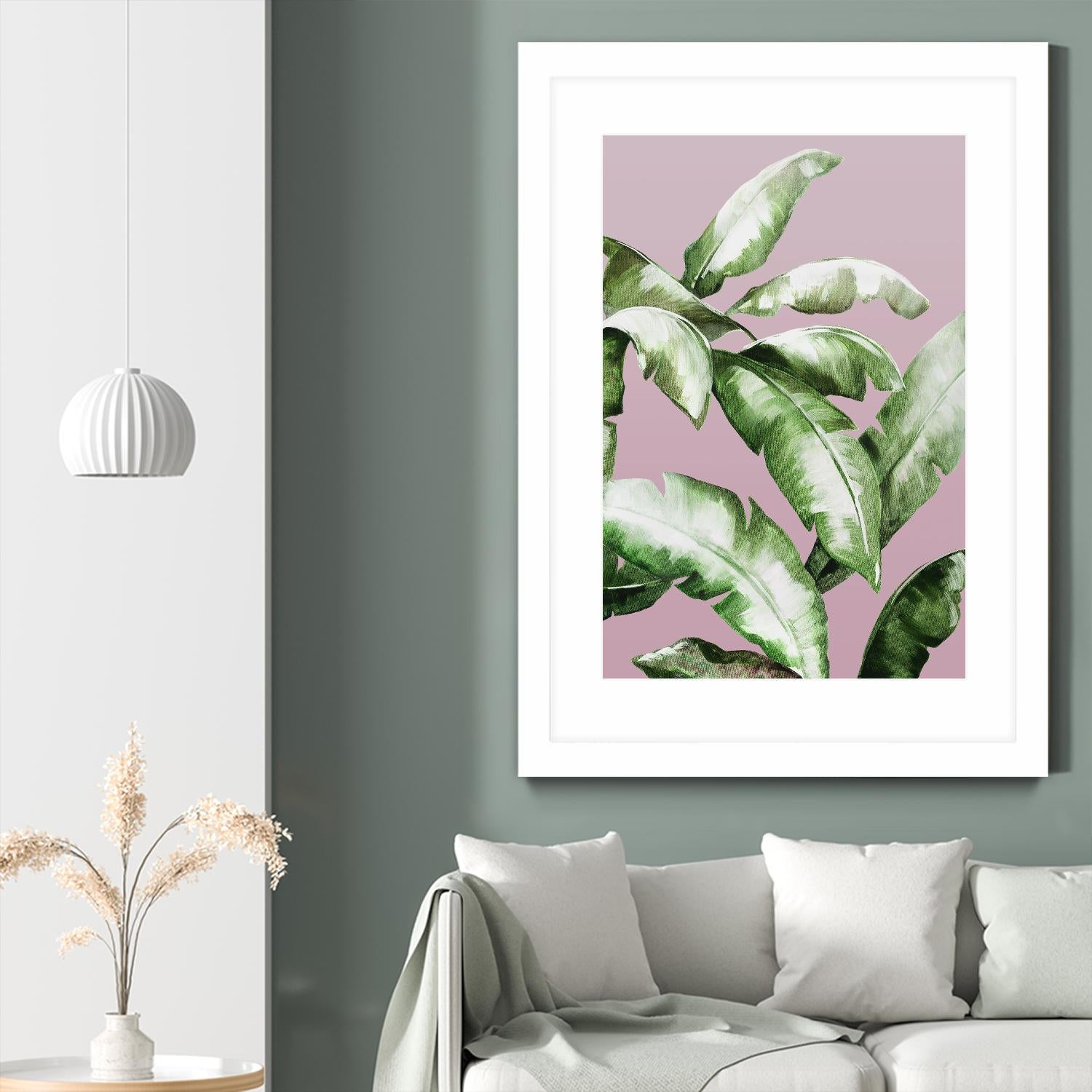 Palm of the Hand II by Daleno Art on GIANT ART - pink botanical nature