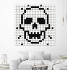 Crossed my Mind by Daleno Art on GIANT ART - white black&white skeleton 