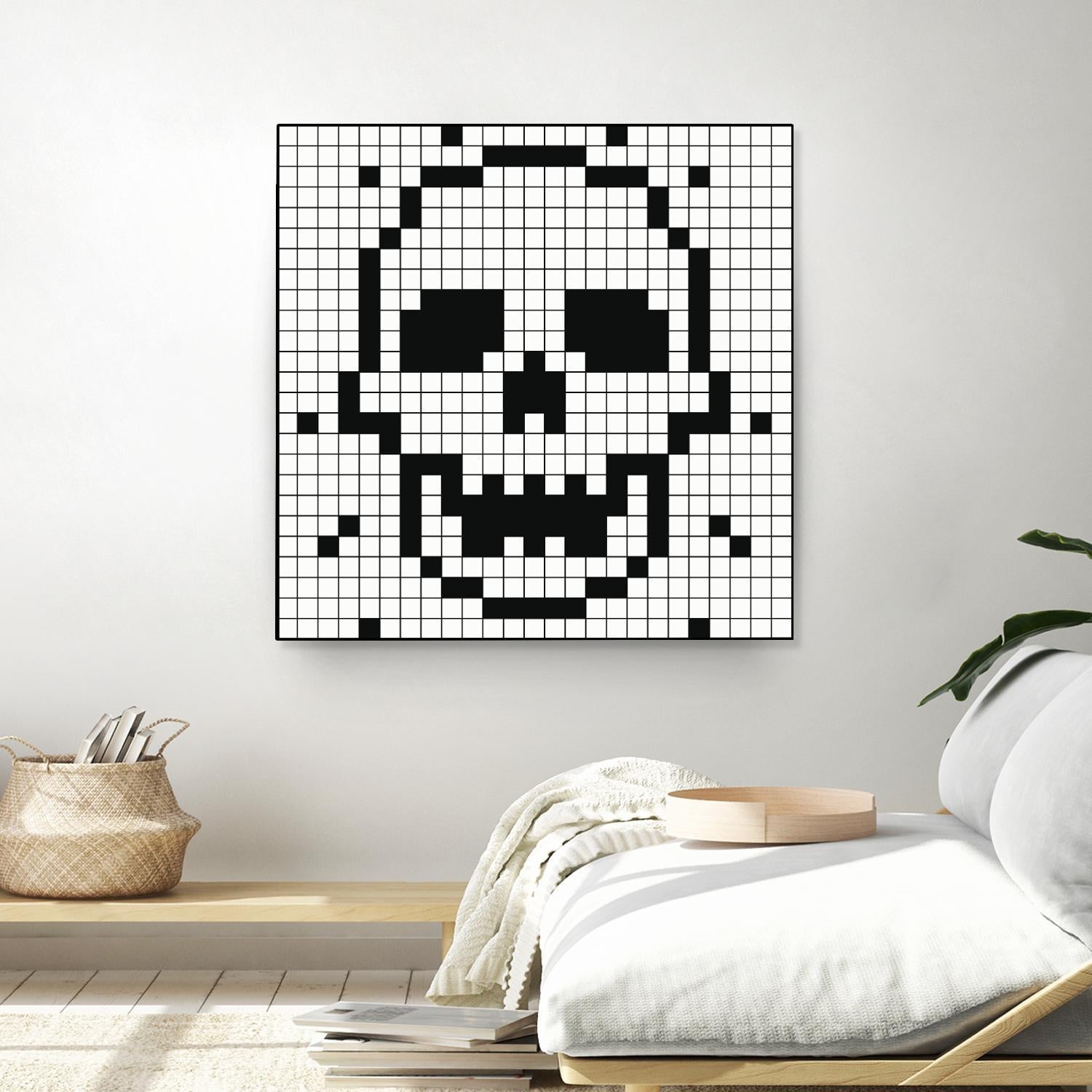 Crossed my Mind by Daleno Art on GIANT ART - white black&white skeleton 