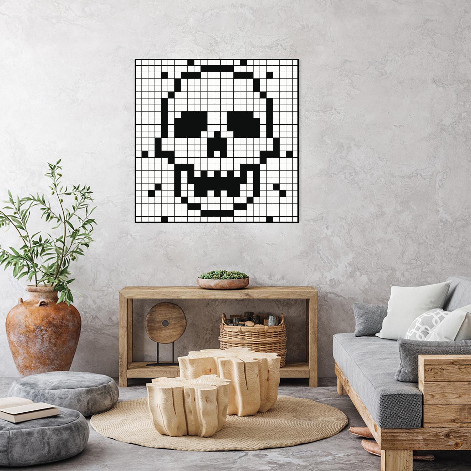 Crossed my Mind by Daleno Art on GIANT ART - white black&white skeleton 