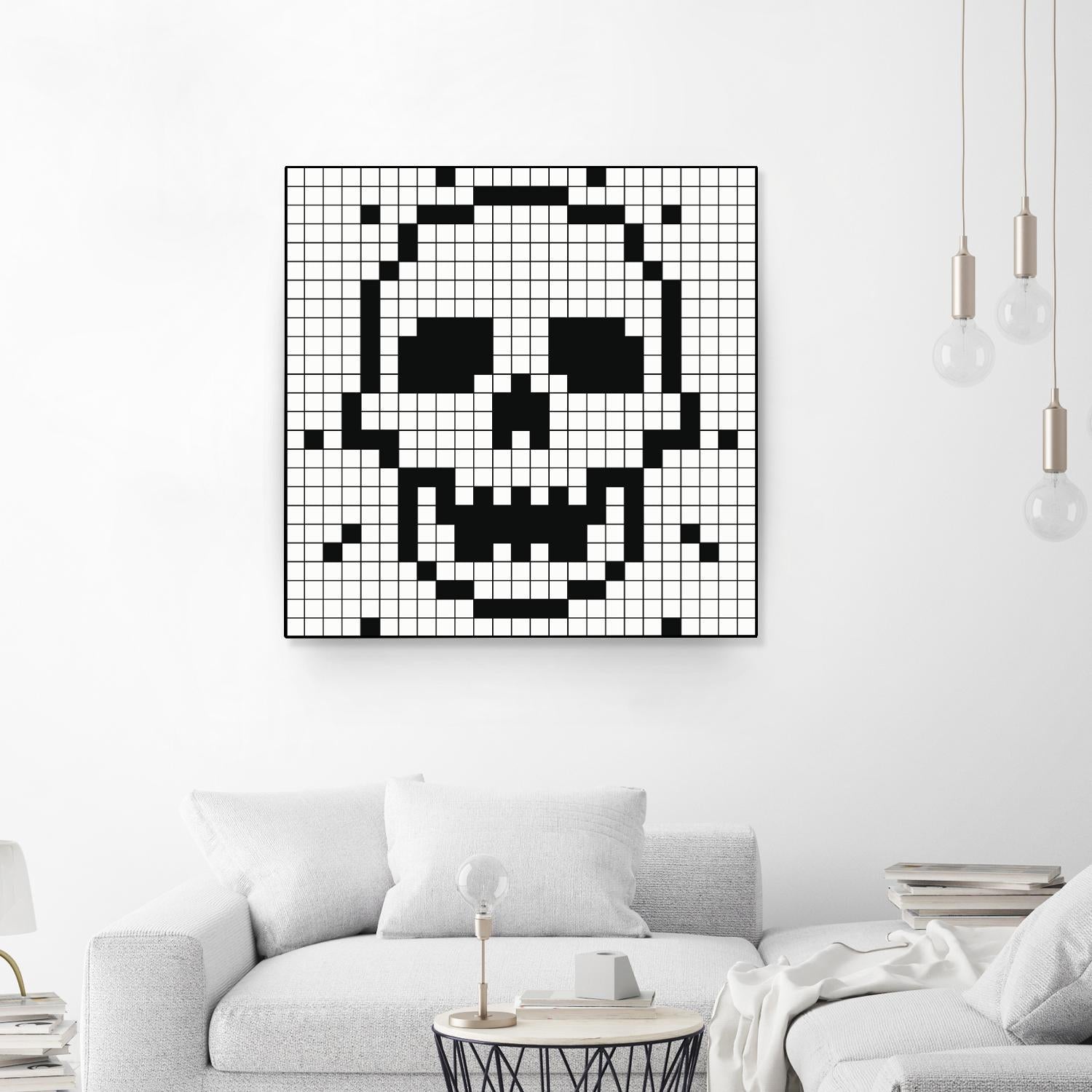 Crossed my Mind by Daleno Art on GIANT ART - white black&white skeleton 