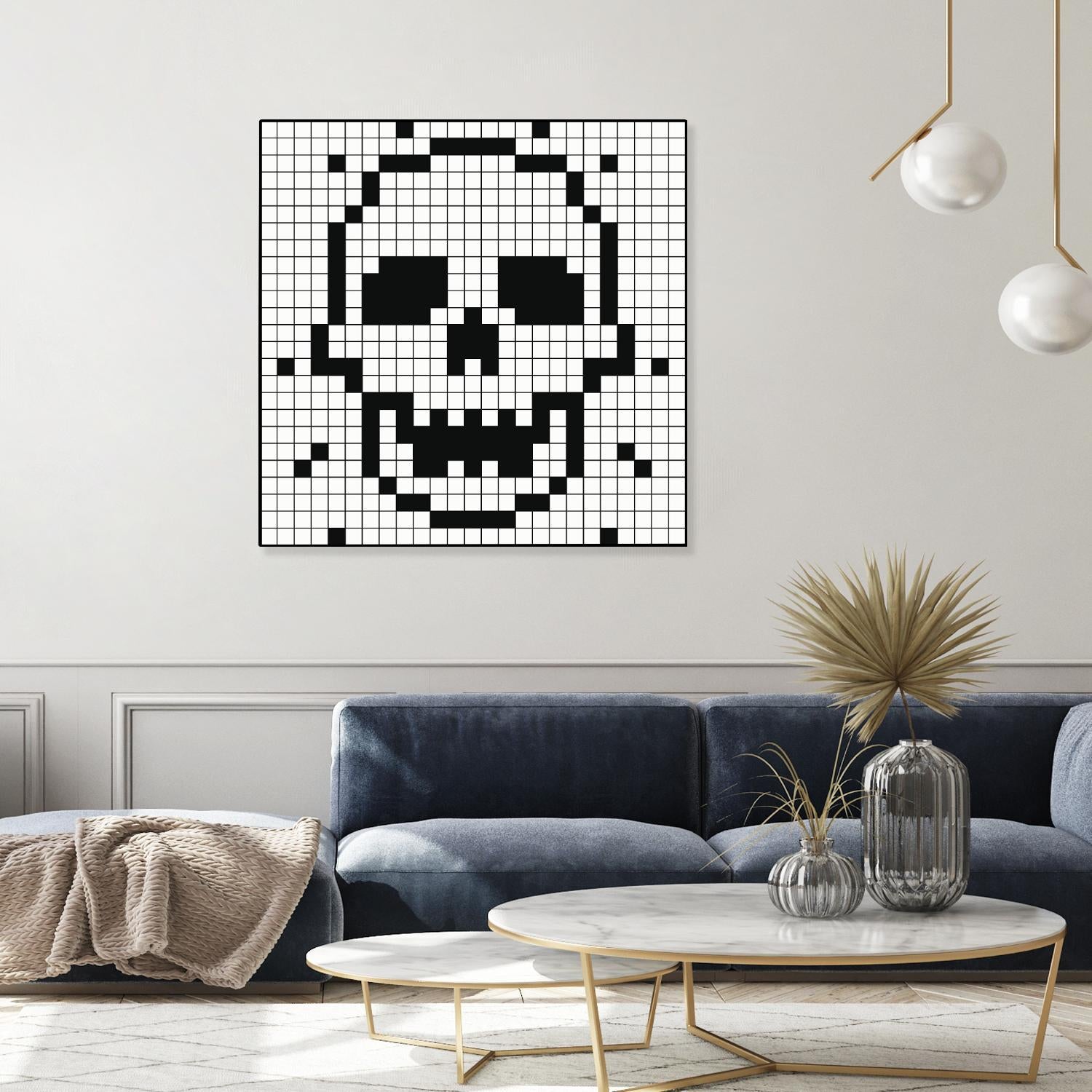 Crossed my Mind by Daleno Art on GIANT ART - white black&white skeleton 