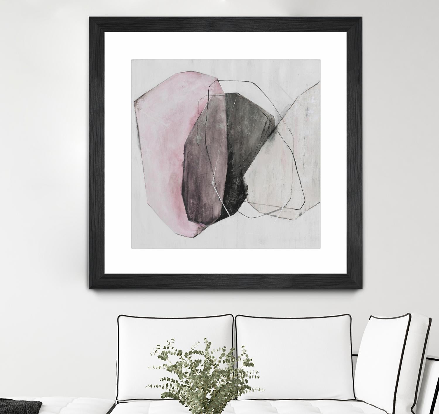 Tickled With Pink by Daleno Art on GIANT ART - pink shapes abstrait 