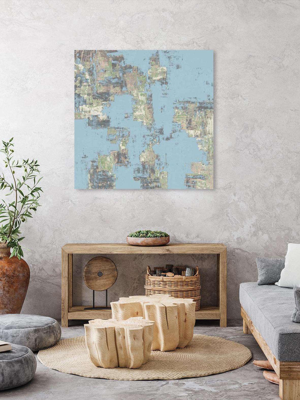 Memory Block II by Daleno Art on GIANT ART - green abstract