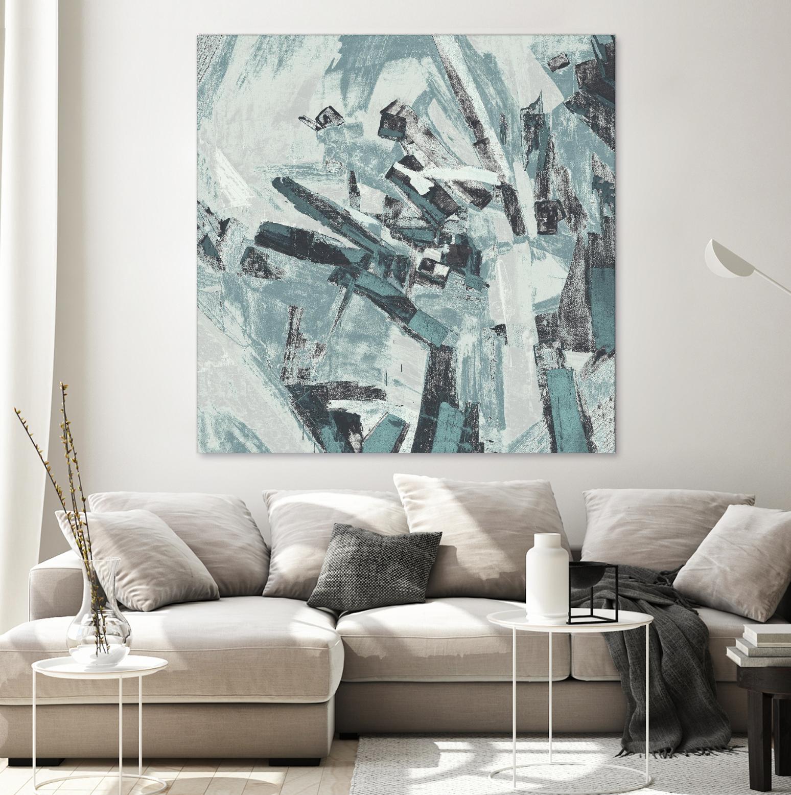 Sword Fight II by Daleno Art on GIANT ART - blue  abstract abstrait 