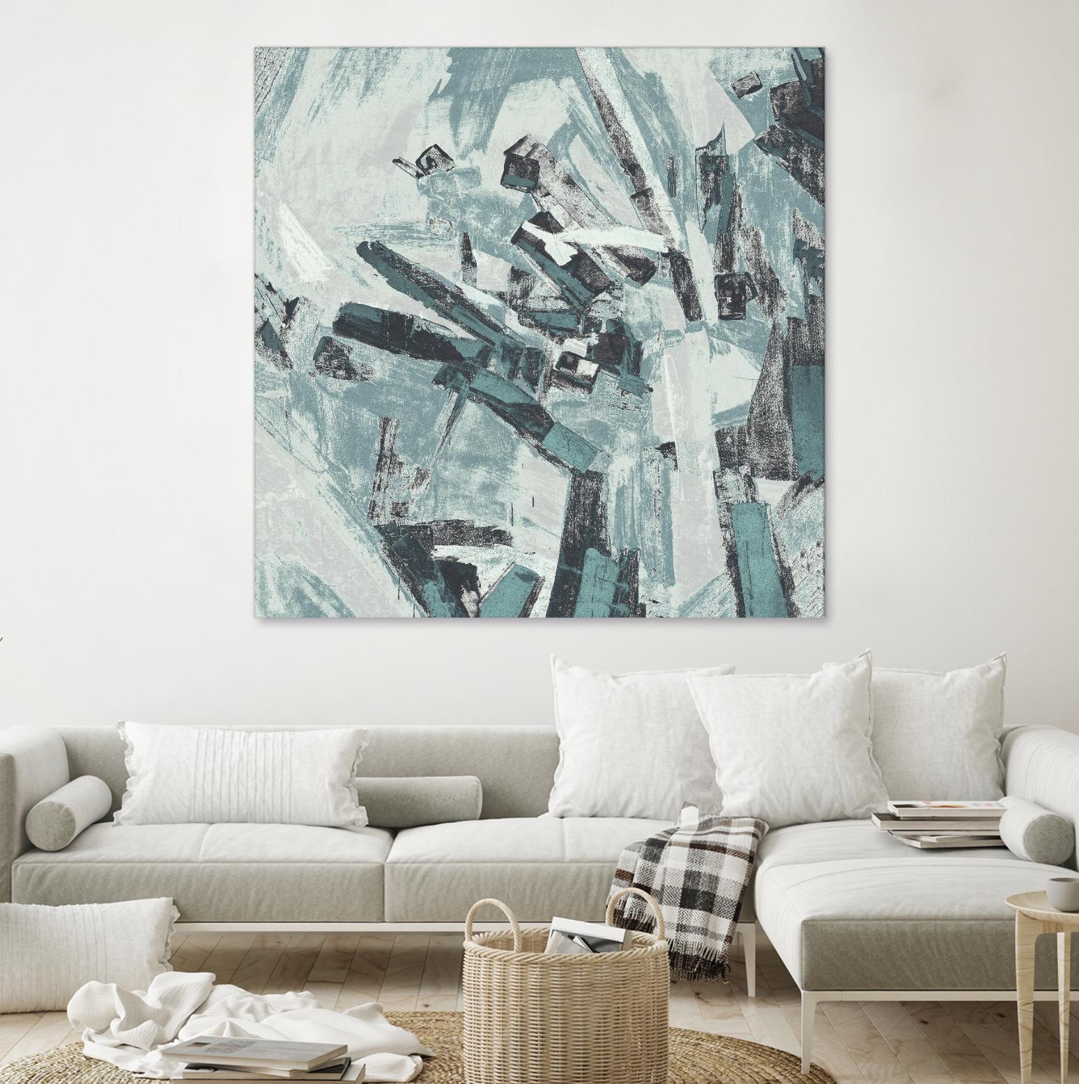 Sword Fight II by Daleno Art on GIANT ART - blue  abstract abstrait 