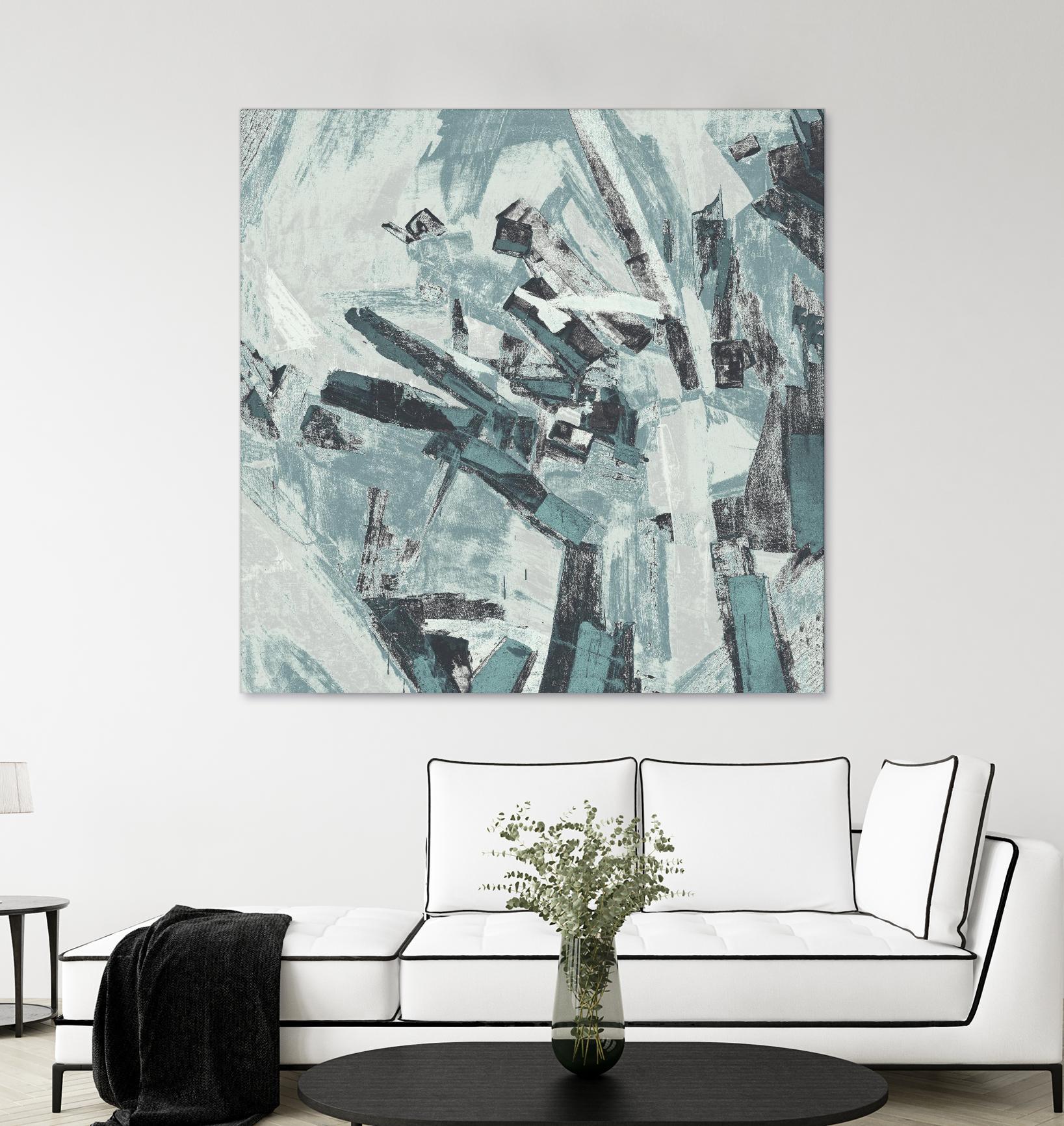 Sword Fight II by Daleno Art on GIANT ART - blue  abstract abstrait 