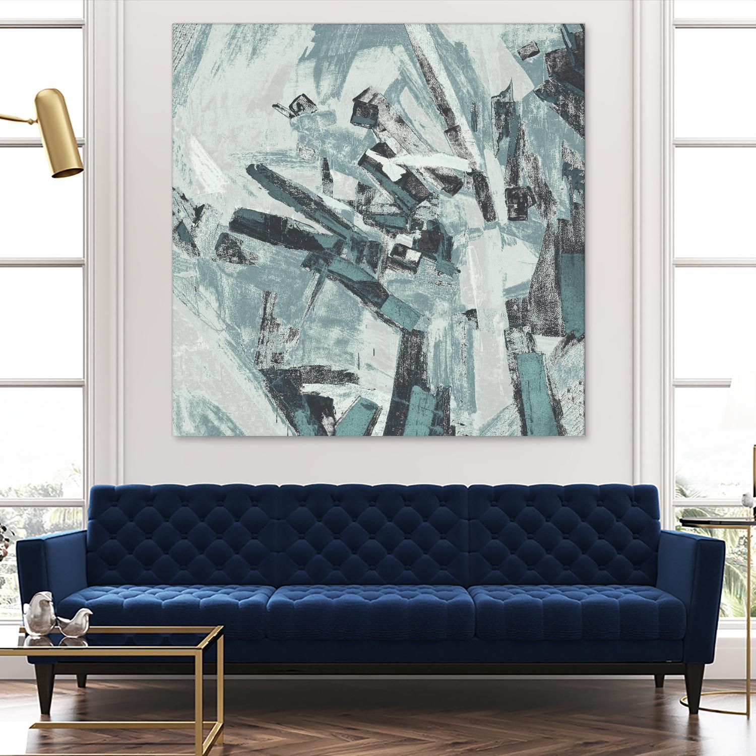 Sword Fight II by Daleno Art on GIANT ART - blue  abstract abstrait 