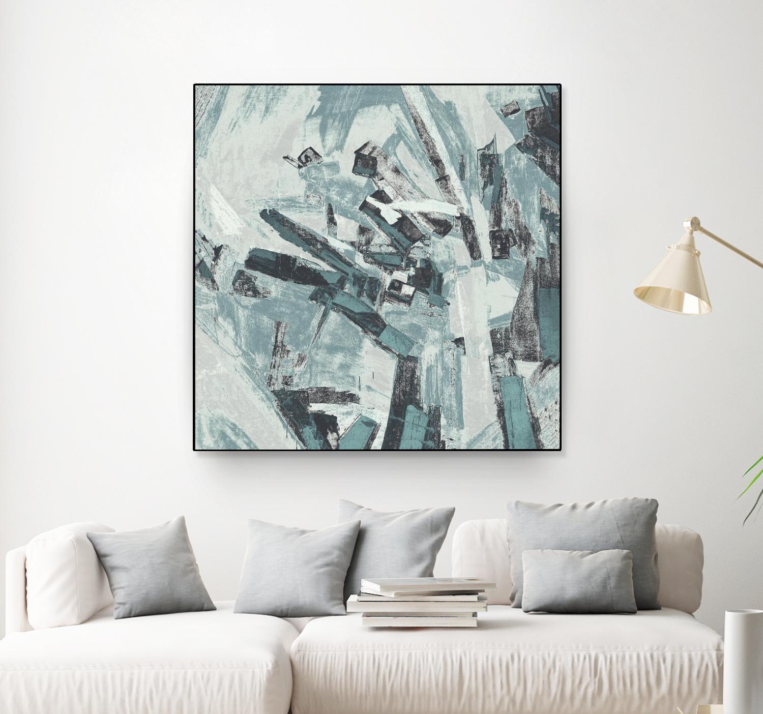 Sword Fight II by Daleno Art on GIANT ART - blue  abstract abstrait 