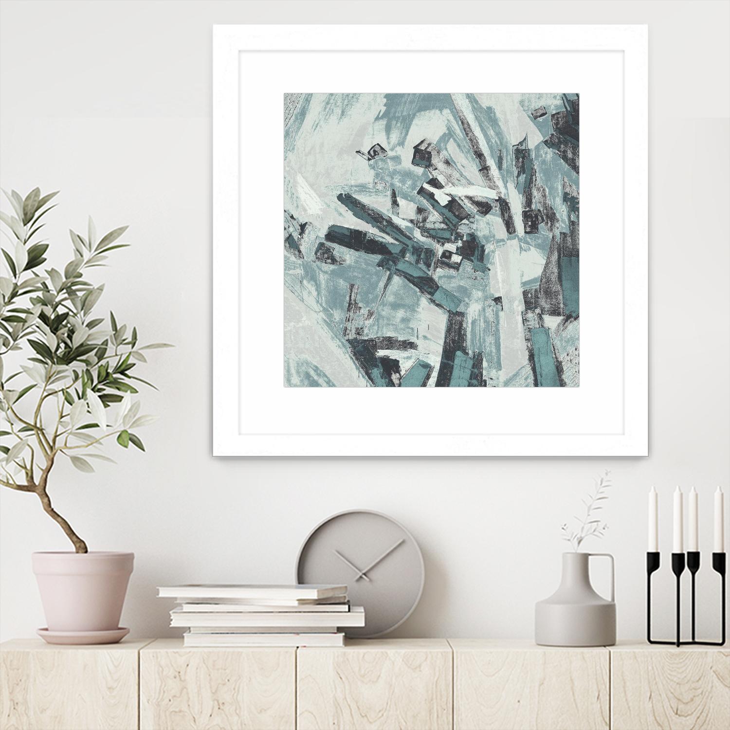 Sword Fight II by Daleno Art on GIANT ART - blue  abstract abstrait 