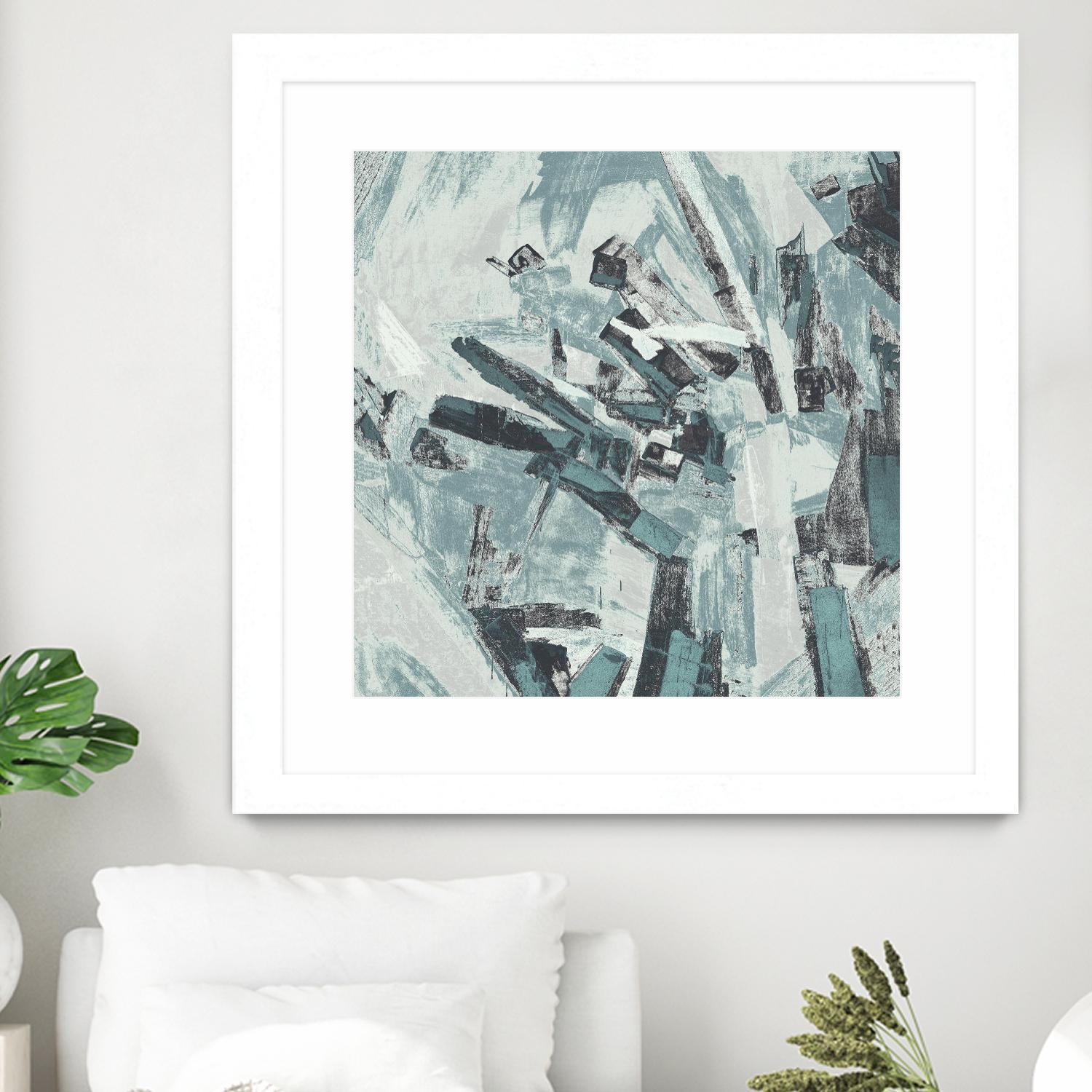 Sword Fight II by Daleno Art on GIANT ART - blue  abstract abstrait 
