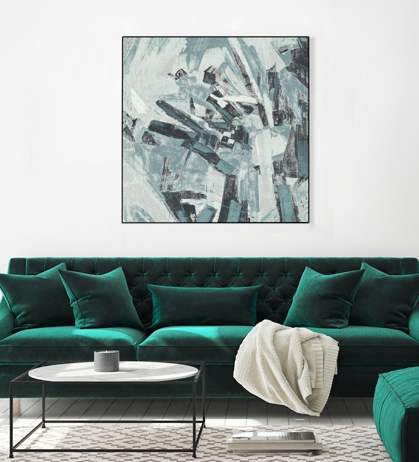 Sword Fight II by Daleno Art on GIANT ART - blue  abstract abstrait 
