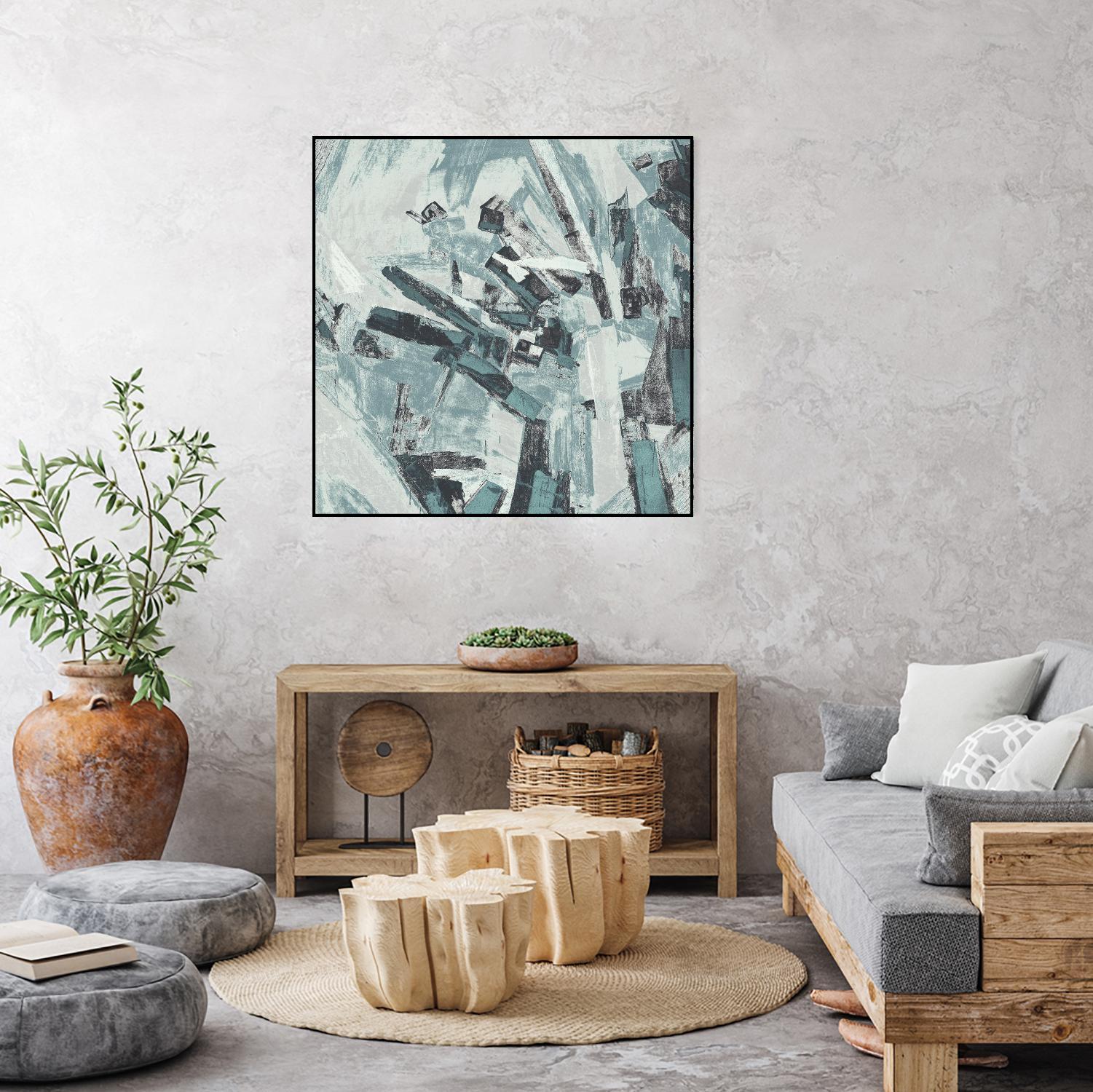 Sword Fight II by Daleno Art on GIANT ART - blue  abstract abstrait 