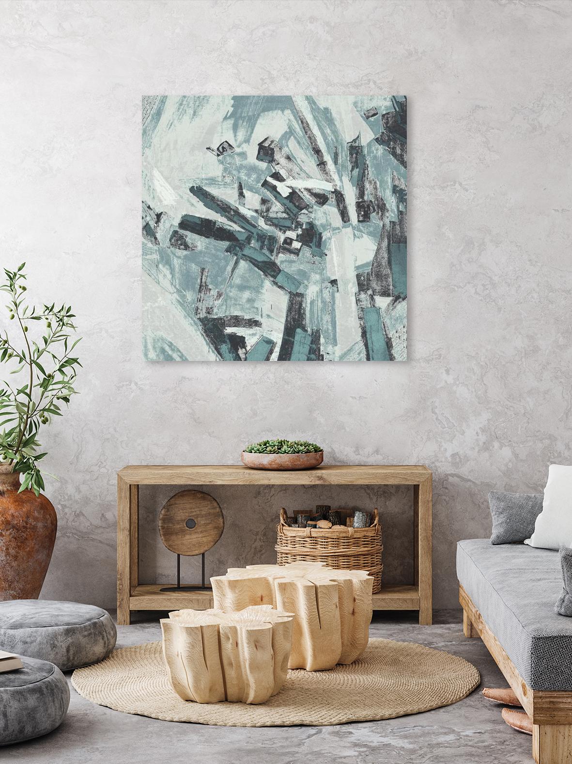 Sword Fight II by Daleno Art on GIANT ART - blue  abstract abstrait 