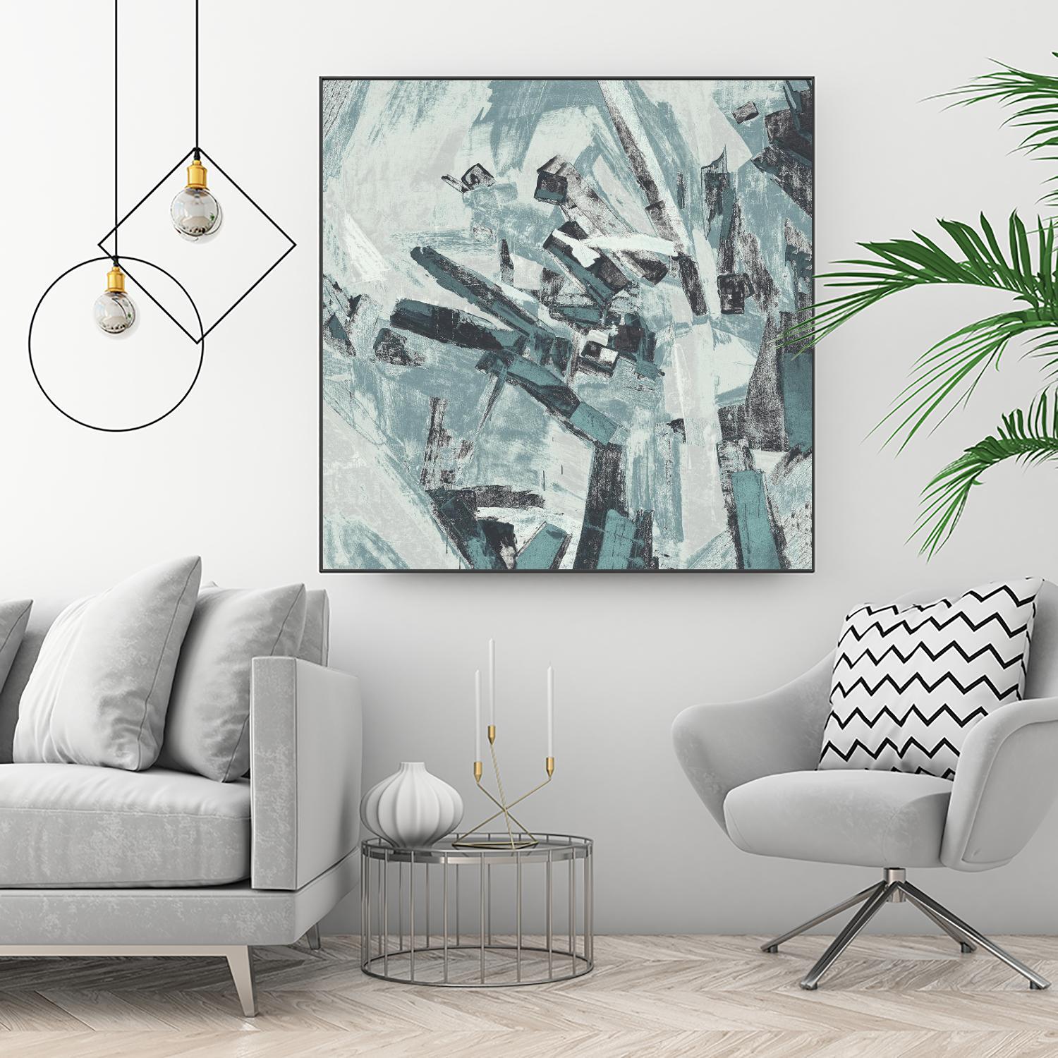 Sword Fight II by Daleno Art on GIANT ART - blue  abstract abstrait 