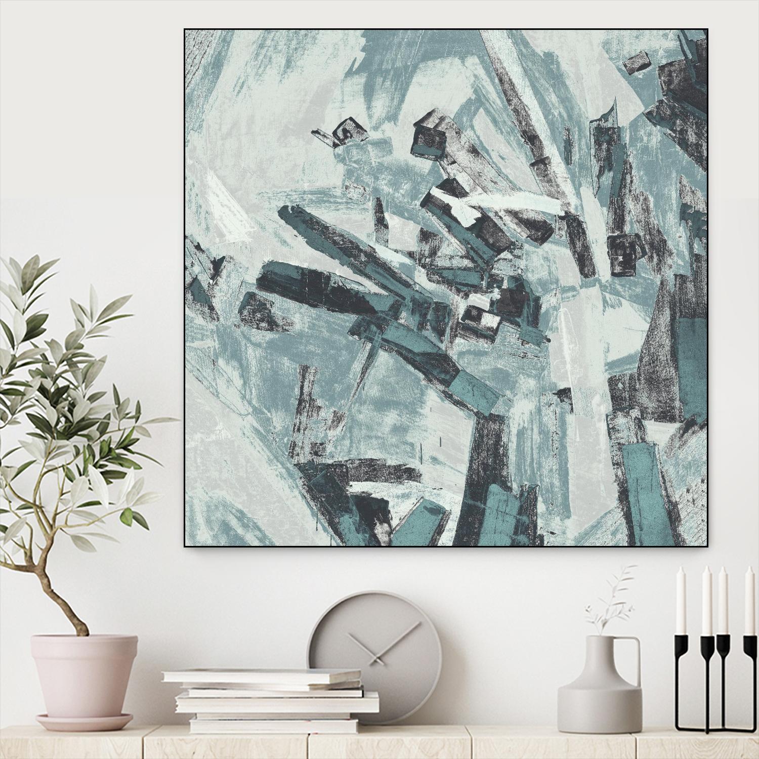 Sword Fight II by Daleno Art on GIANT ART - blue  abstract abstrait 