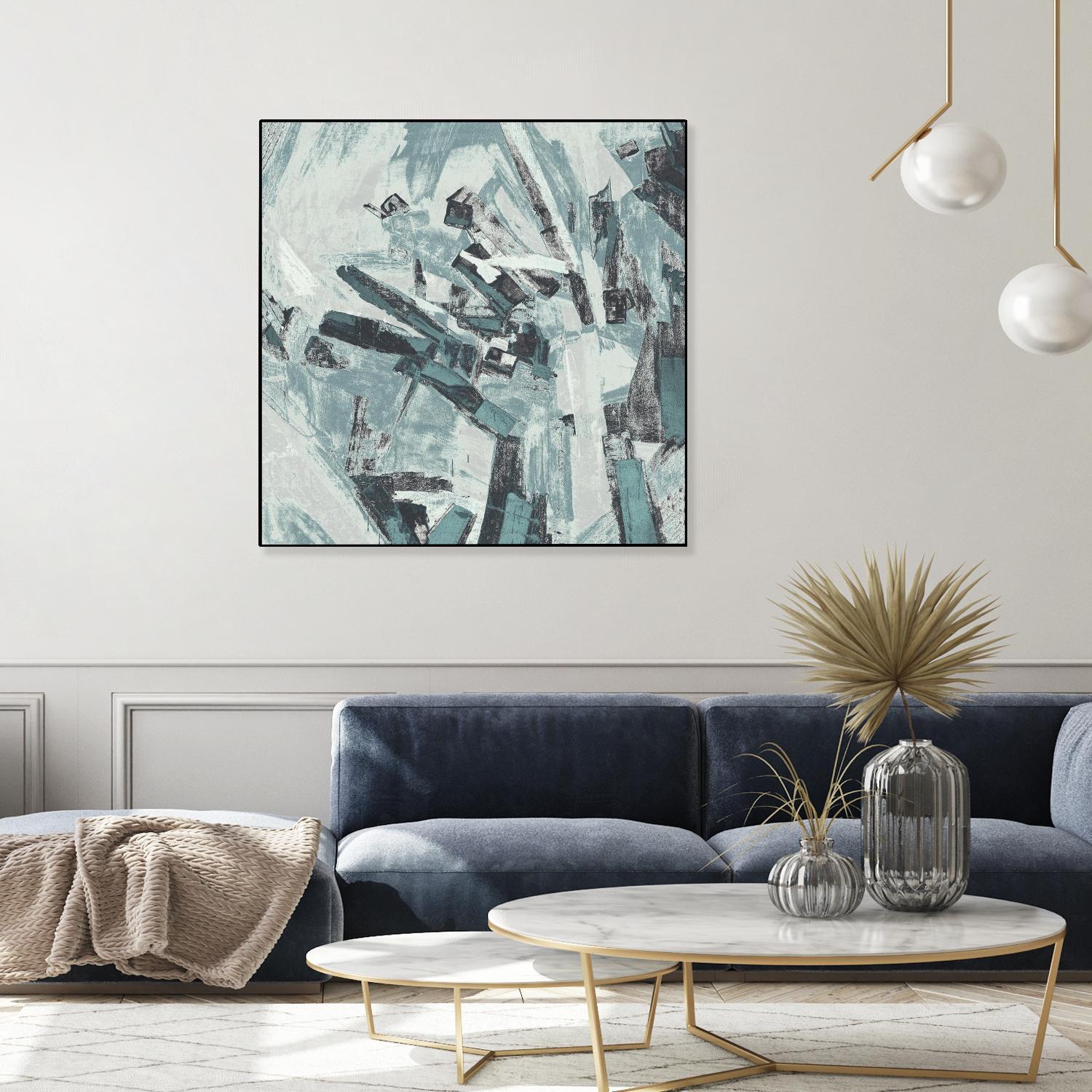 Sword Fight II by Daleno Art on GIANT ART - blue  abstract abstrait 