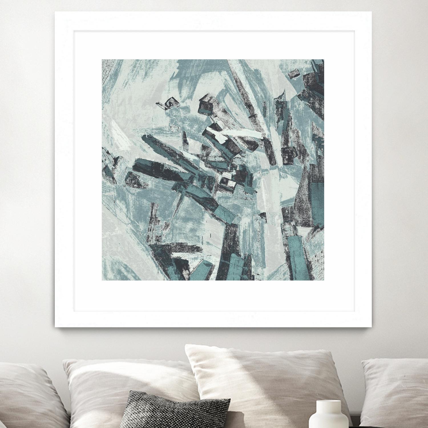 Sword Fight II by Daleno Art on GIANT ART - blue  abstract abstrait 