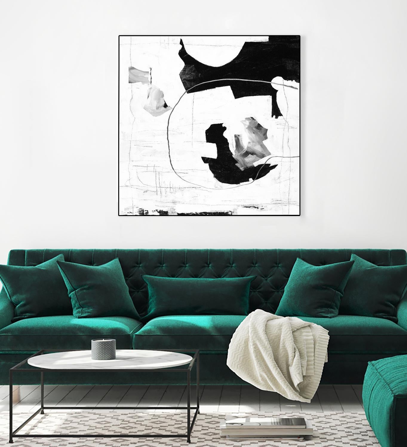 Traces of Silver III by Daleno Art on GIANT ART - black  black&white abstrait 