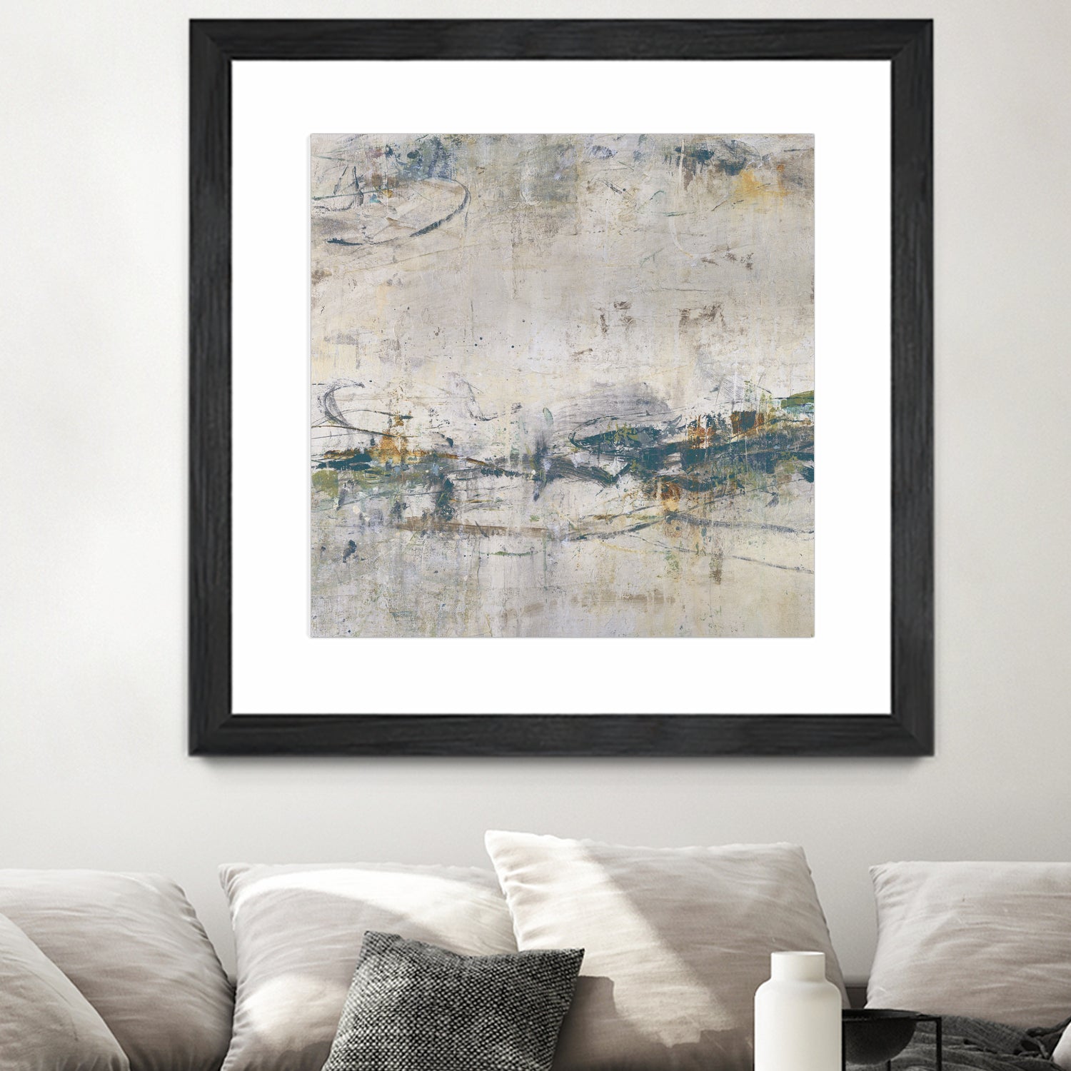 Broken Road IV by Daleno Art on GIANT ART - green abstract