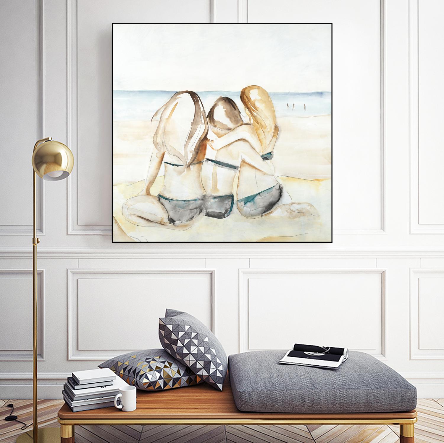 Girls Weekend by Daleno Art on GIANT ART - figurative beach