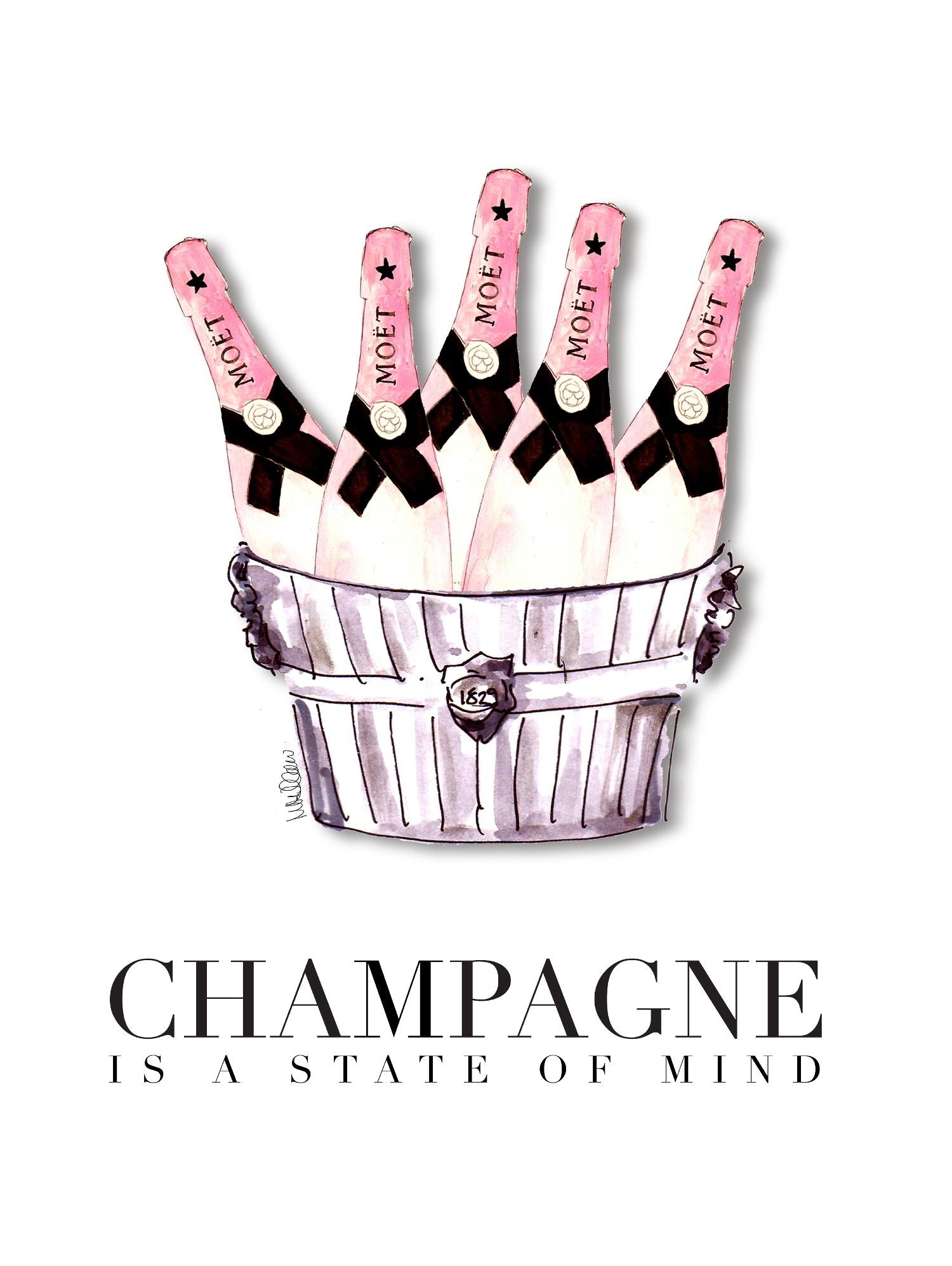 Champagne is A State of Mind by Mercedes Lopez Charro on GIANT ART