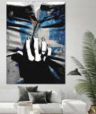 Blue Jeans II by Alex Cherry on GIANT ART - blue contemporary