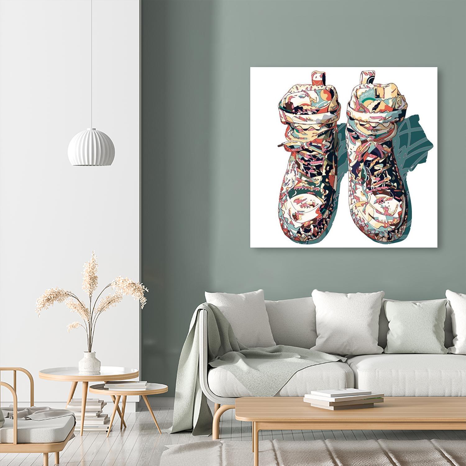 Sneaker by HR-FM on GIANT ART - blue contemporary