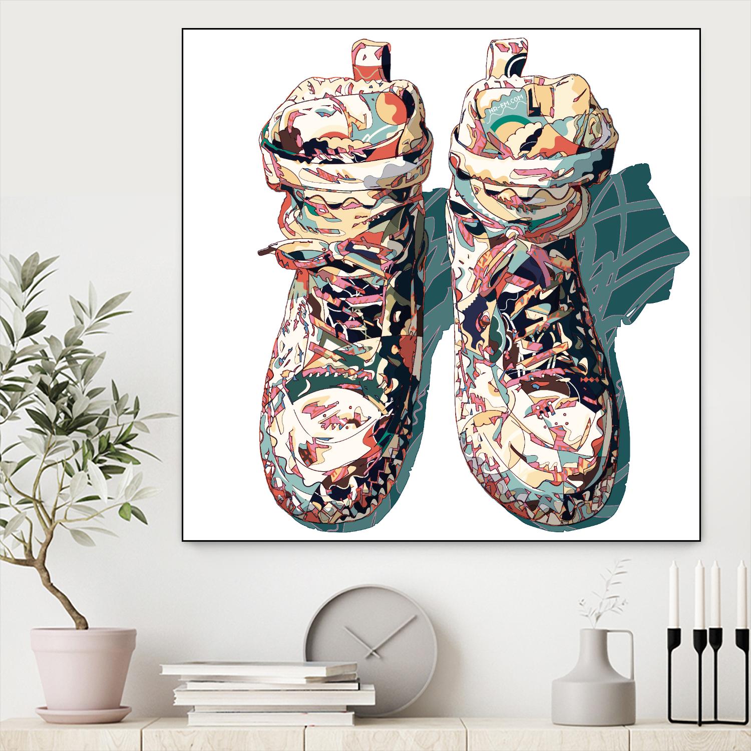 Sneaker by HR-FM on GIANT ART - blue contemporary