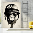 Office Warfare by Hidden Moves on GIANT ART - yellow contemporary