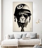 Office Warfare by Hidden Moves on GIANT ART - yellow contemporary