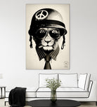 Office Warfare by Hidden Moves on GIANT ART - yellow contemporary