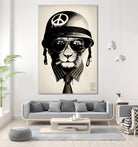 Office Warfare by Hidden Moves on GIANT ART - yellow contemporary