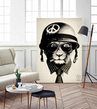 Office Warfare by Hidden Moves on GIANT ART - yellow contemporary