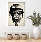 Office Warfare by Hidden Moves on GIANT ART - yellow contemporary